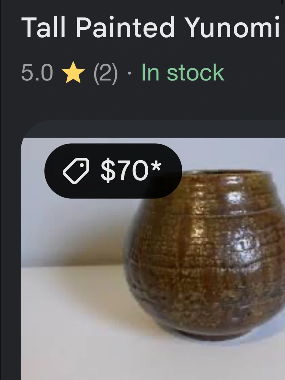 signed, Japanese Pottery w/ handpoured candle sm.
